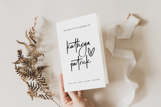 Kathryn Modern Wedding Program Template