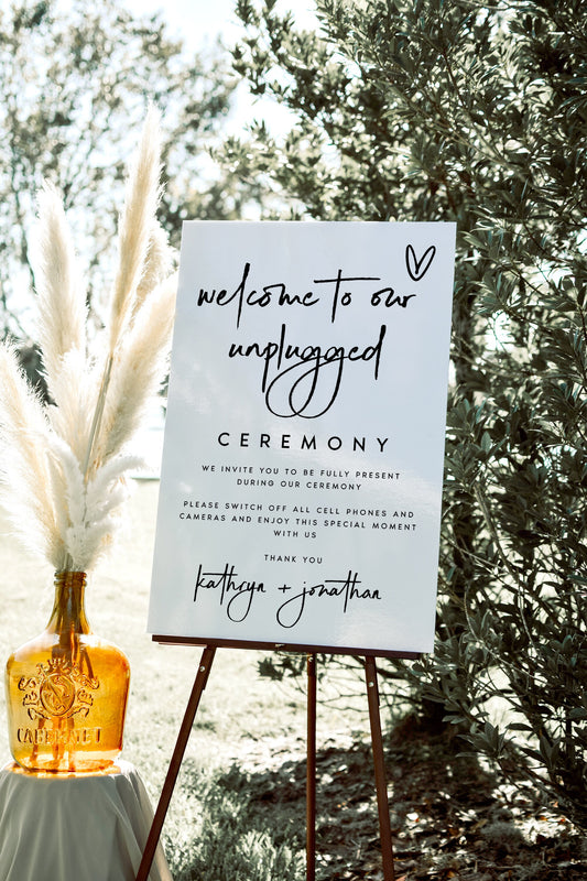 Kathryn Printable Unplugged Ceremony Sign