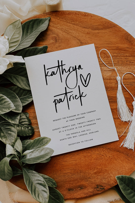 Kathryn Modern Wedding Invitation Template