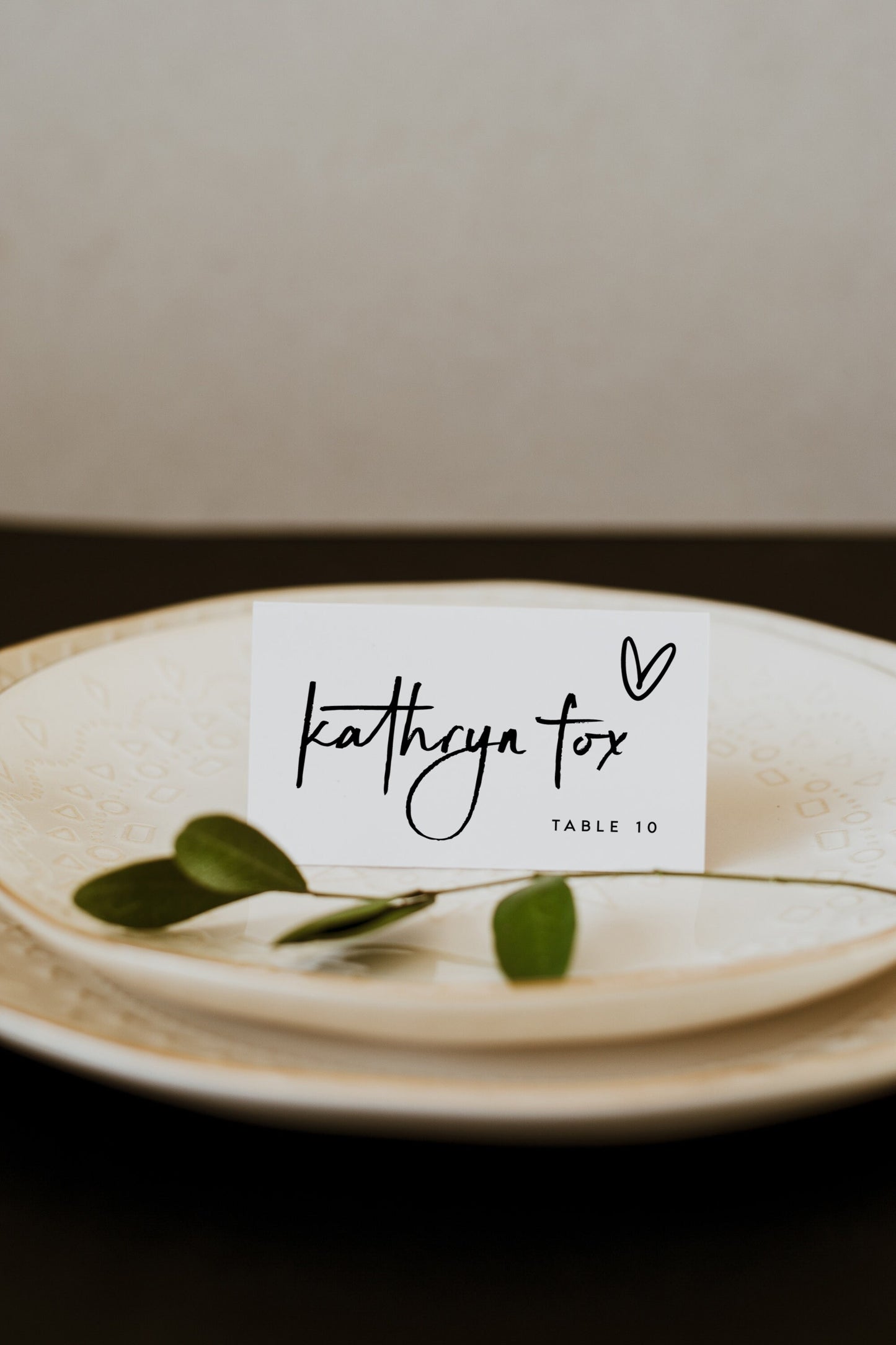 Kathryn Modern Wedding Escort Card Template