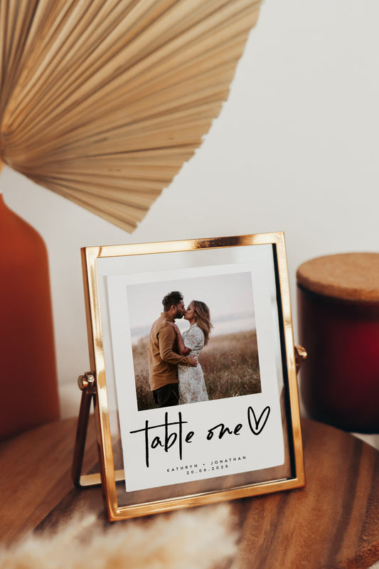 Kathryn Photo Table Number Template