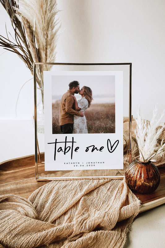 Kathryn Photo Table Number Template