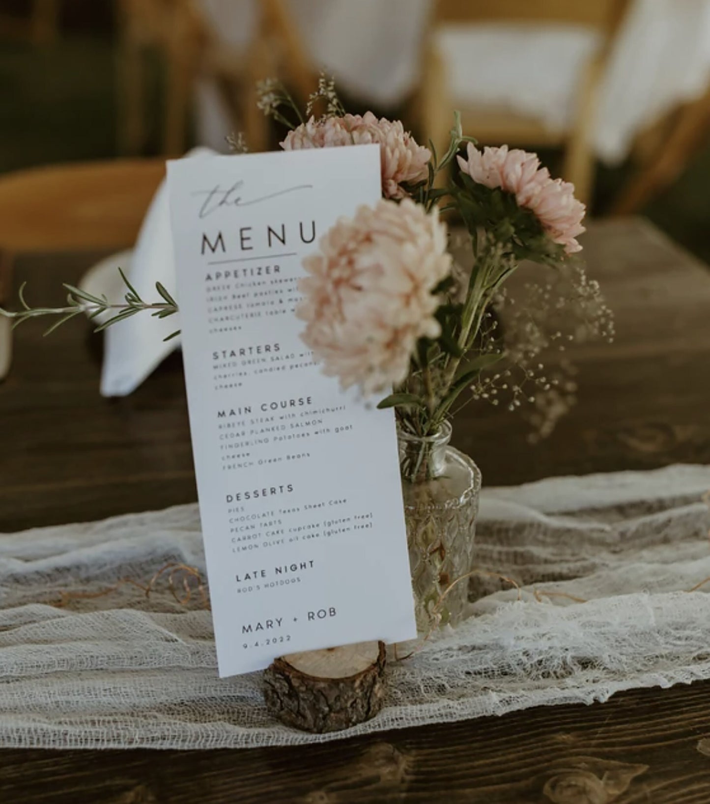 Kate Elegant Wedding Menu Template