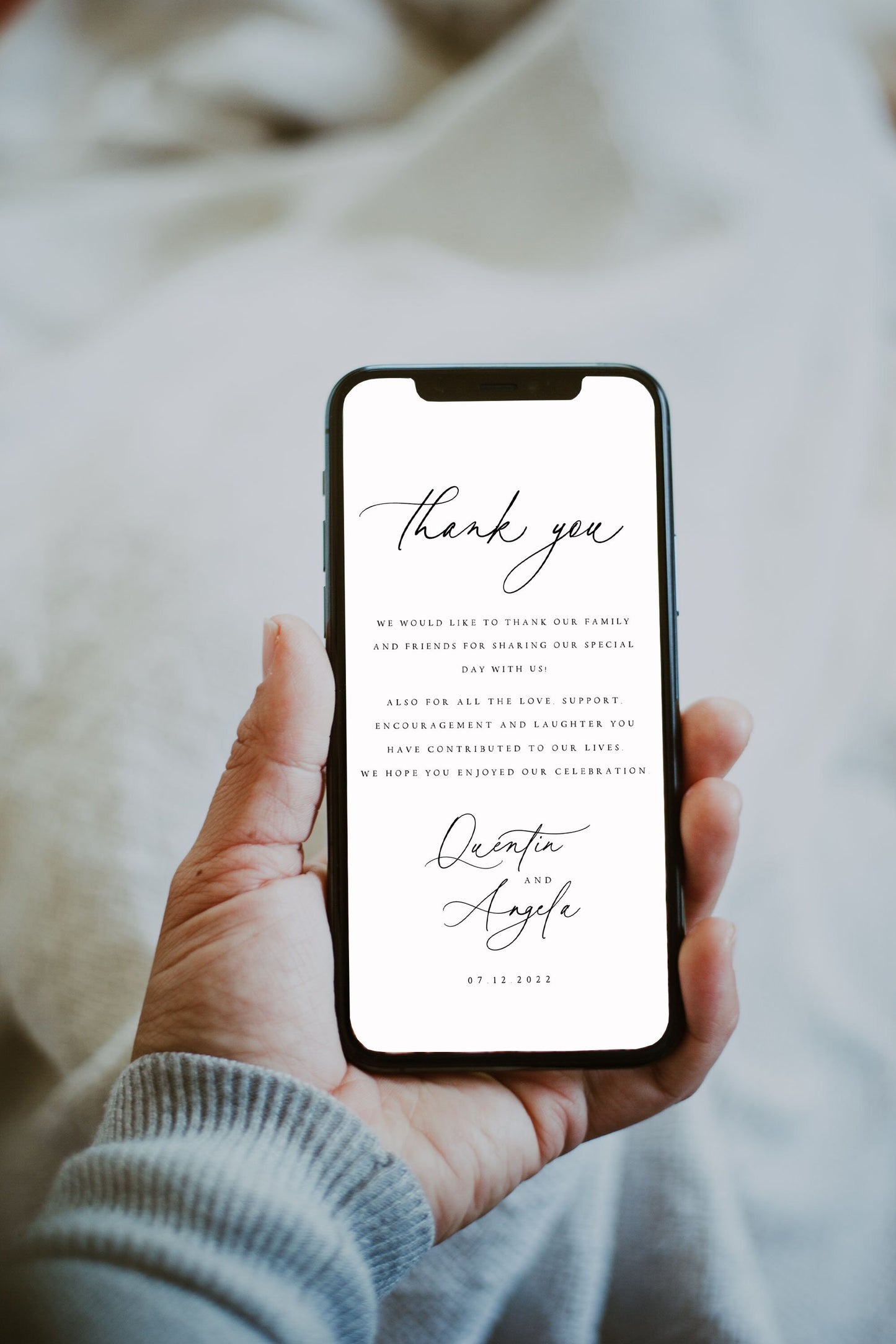 Quentin Electronic Thank You Note Template