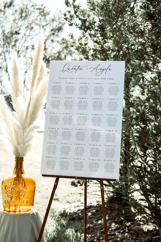 Quentin Modern Wedding Seating Chart