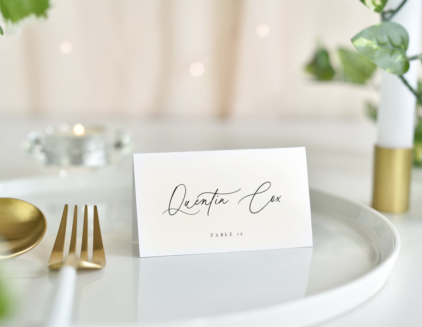 Quentin Minimalist Wedding Place Cards