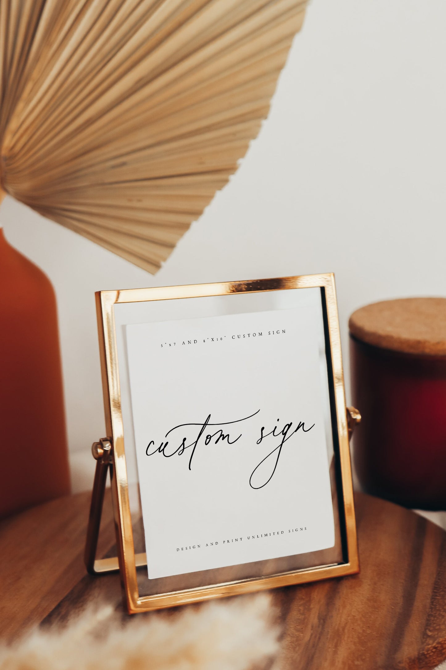 Quentin Minimalist Wedding Sign 5x7 and 8x10