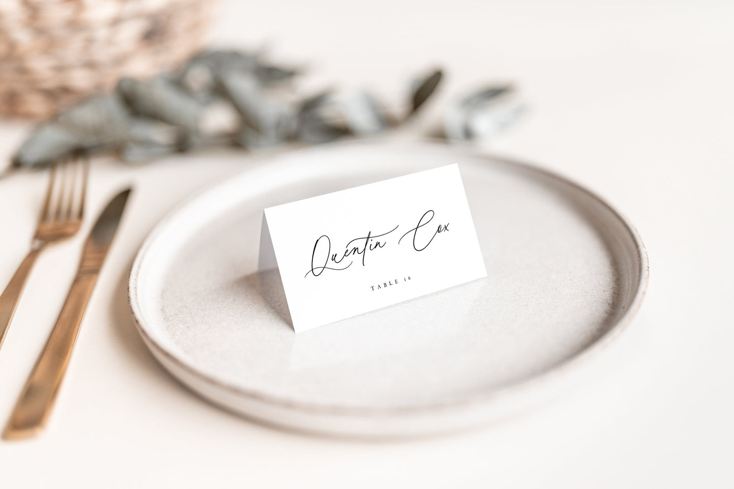 Quentin Minimalist Wedding Place Cards