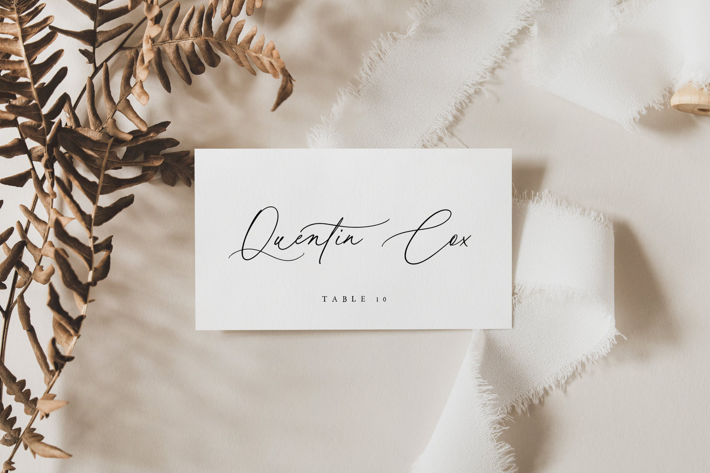 Quentin Minimalist Wedding Place Cards