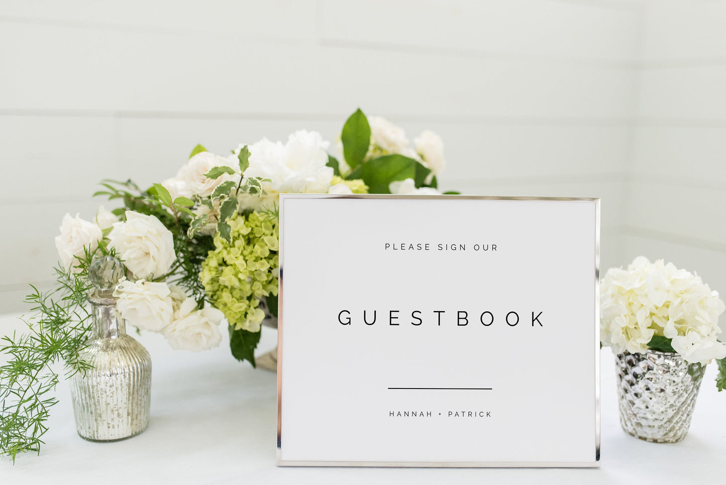 Hannah Minimalist Guestbook Wedding Sign