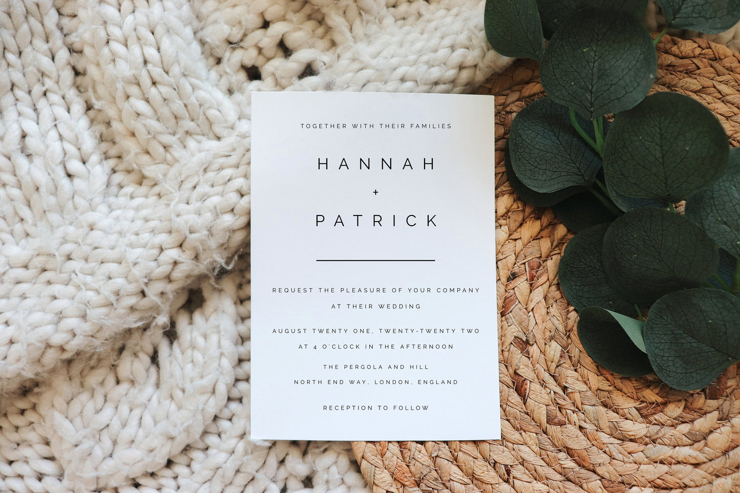 Hannah Modern Wedding Invitation Template