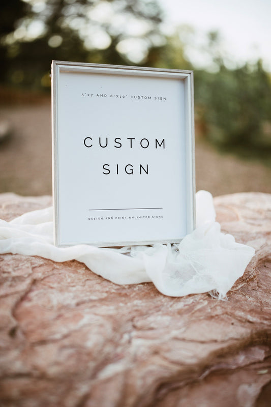 Hannah Minimalist WEDDING SIGN Template