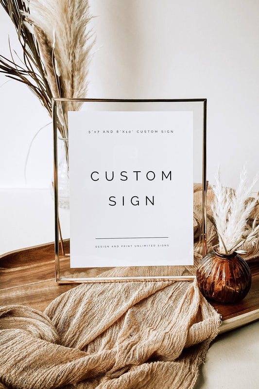 Hannah Minimalist WEDDING SIGN Template