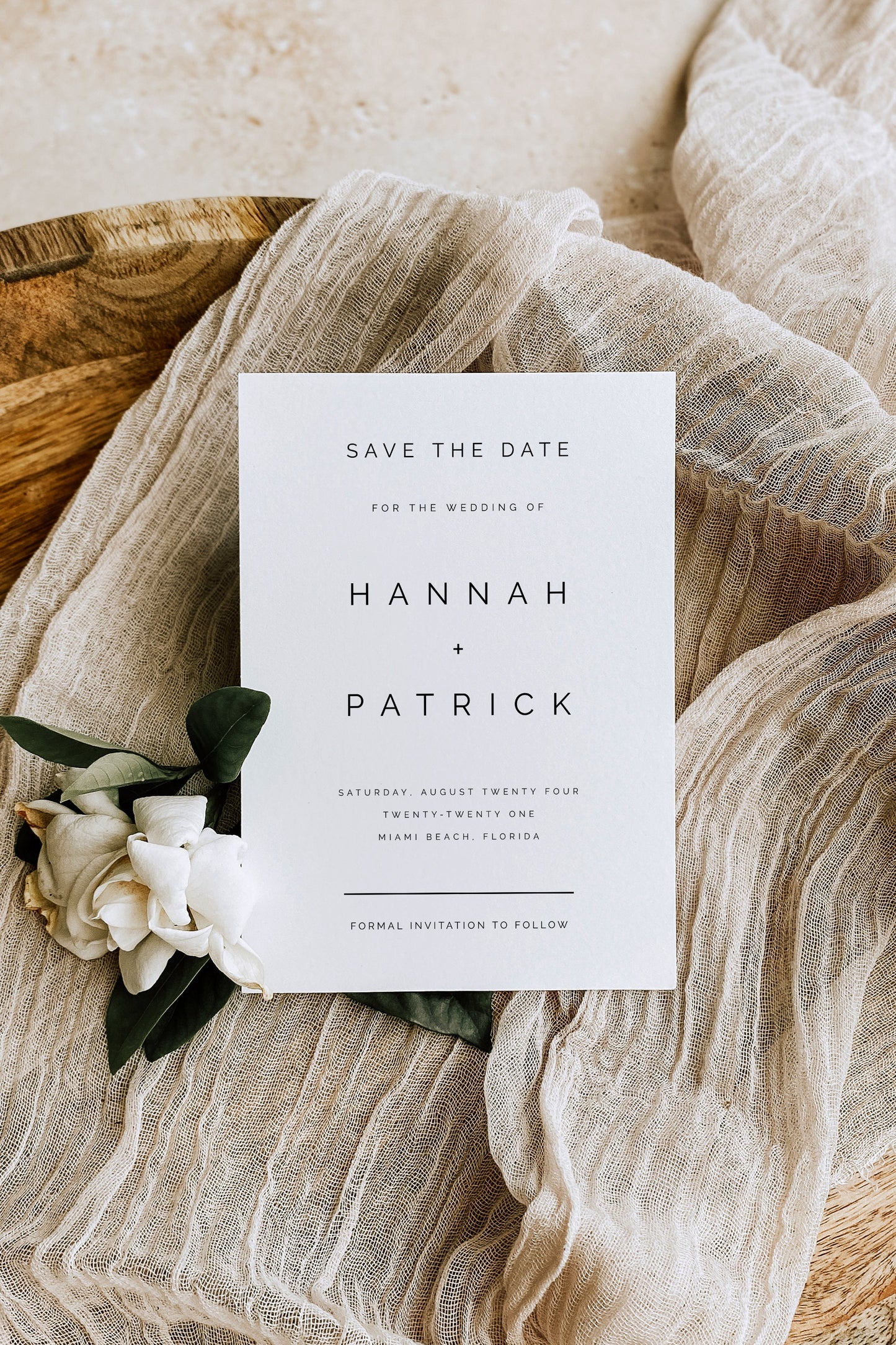 Hannah Minimalist Save the Date TEMPLATE