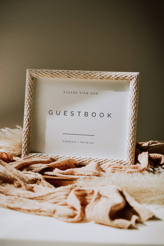 Hannah Minimalist Guestbook Wedding Sign