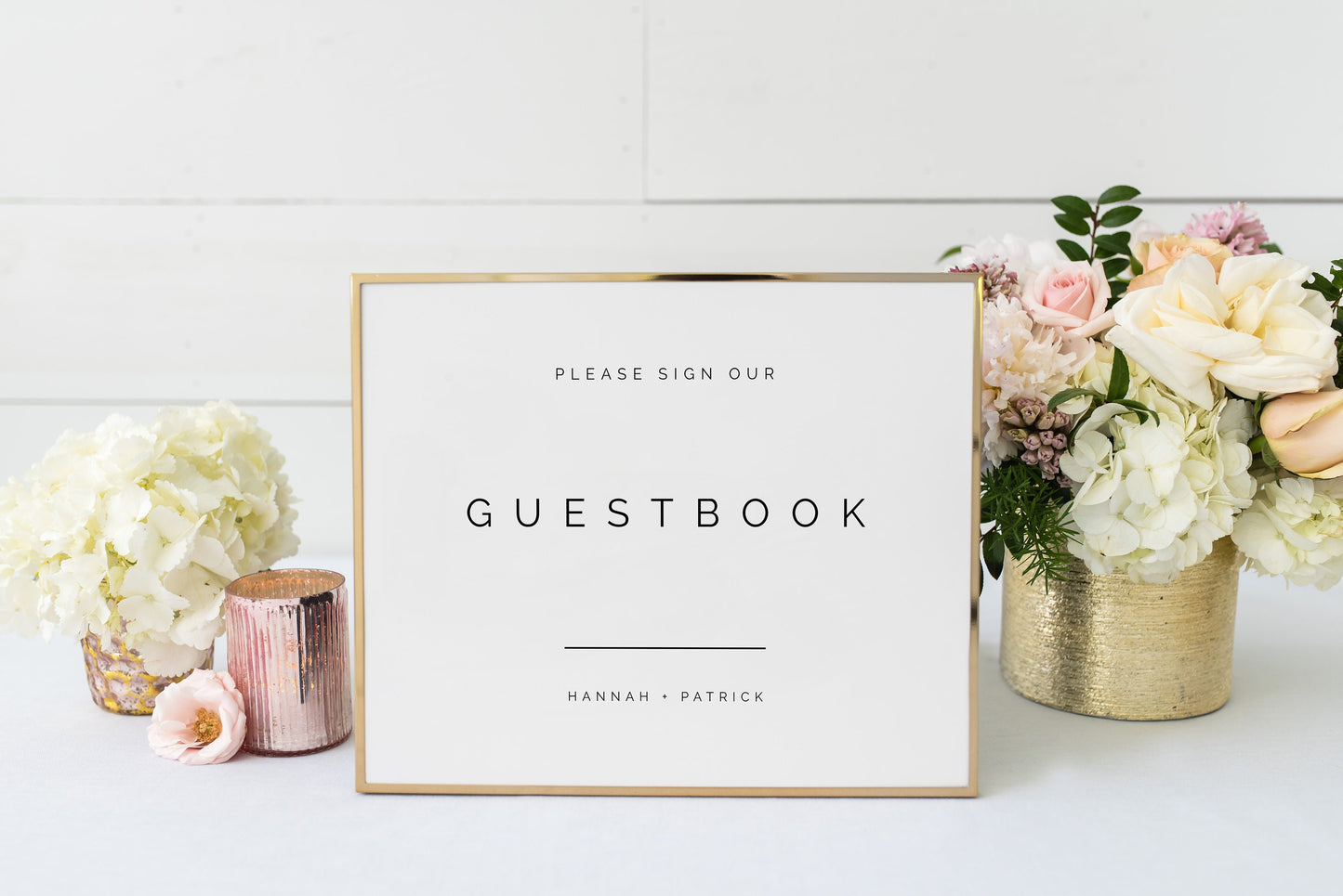 Hannah Minimalist Guestbook Wedding Sign