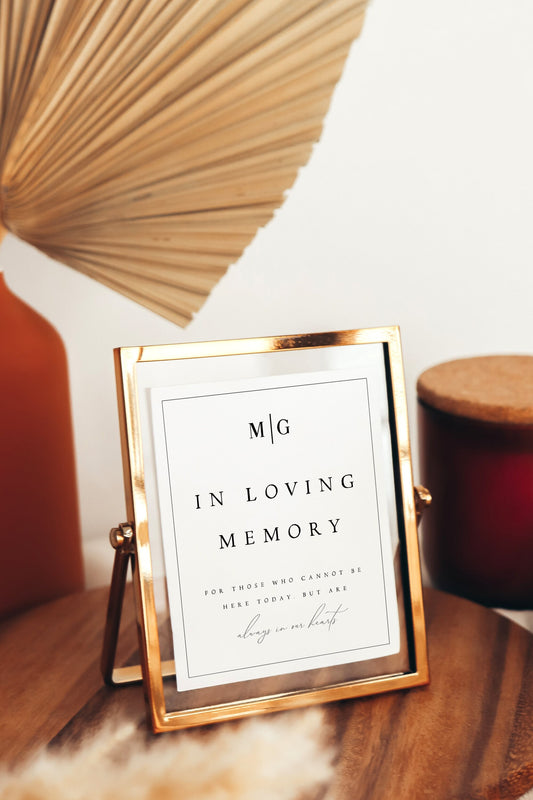 Madelyn In Loving Memory Sign Template