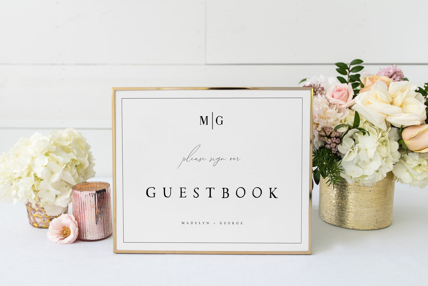 Madelyn Minimalist Guestbook Wedding Sign