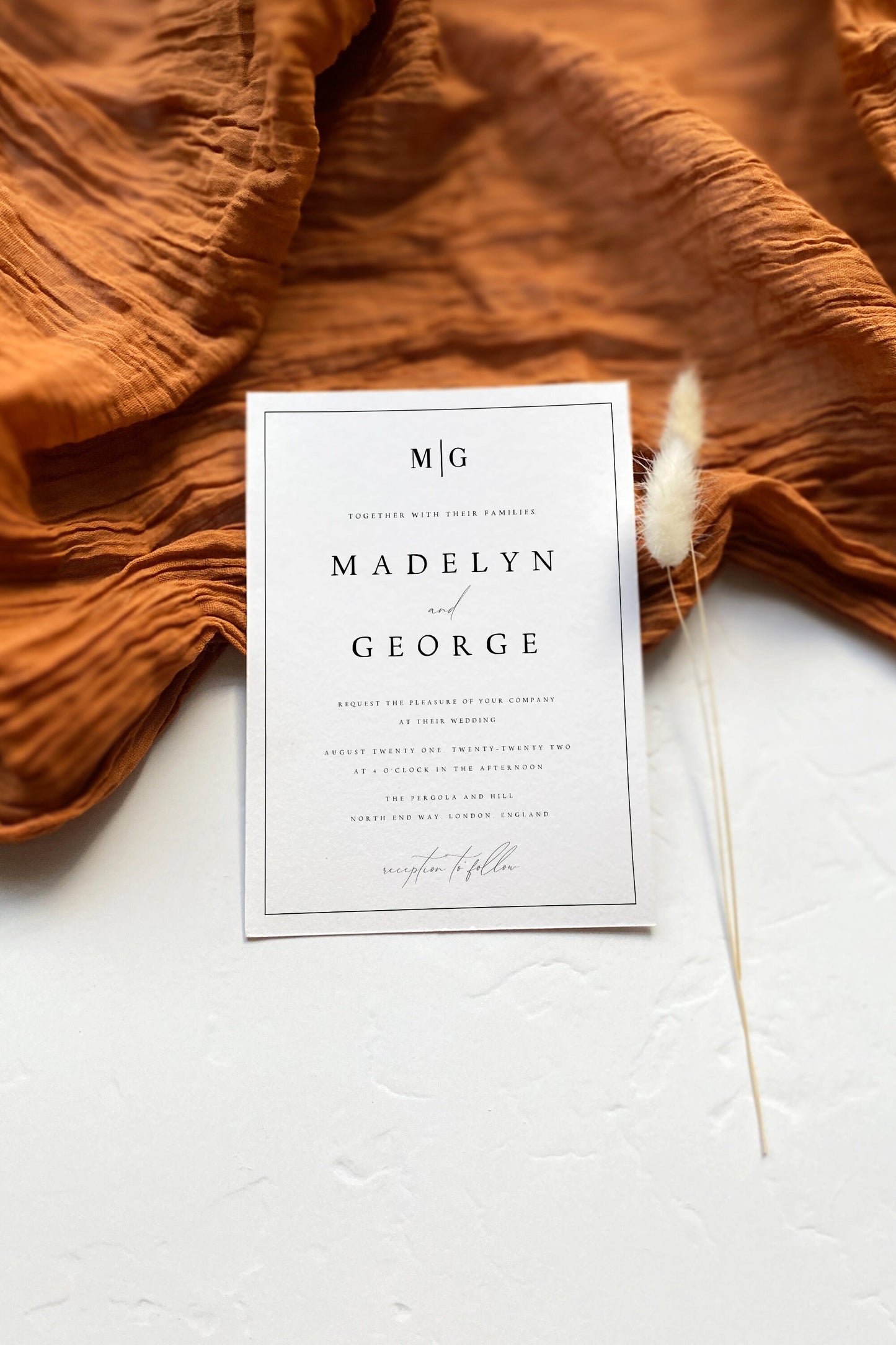 Madelyn Elegant Wedding Invitation Template