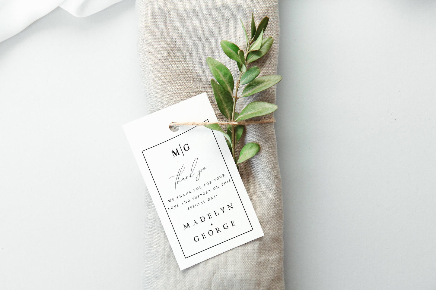 Madelyn Wedding Favor Tag Template