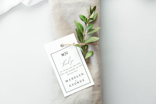 Madelyn Wedding Favor Tag Template