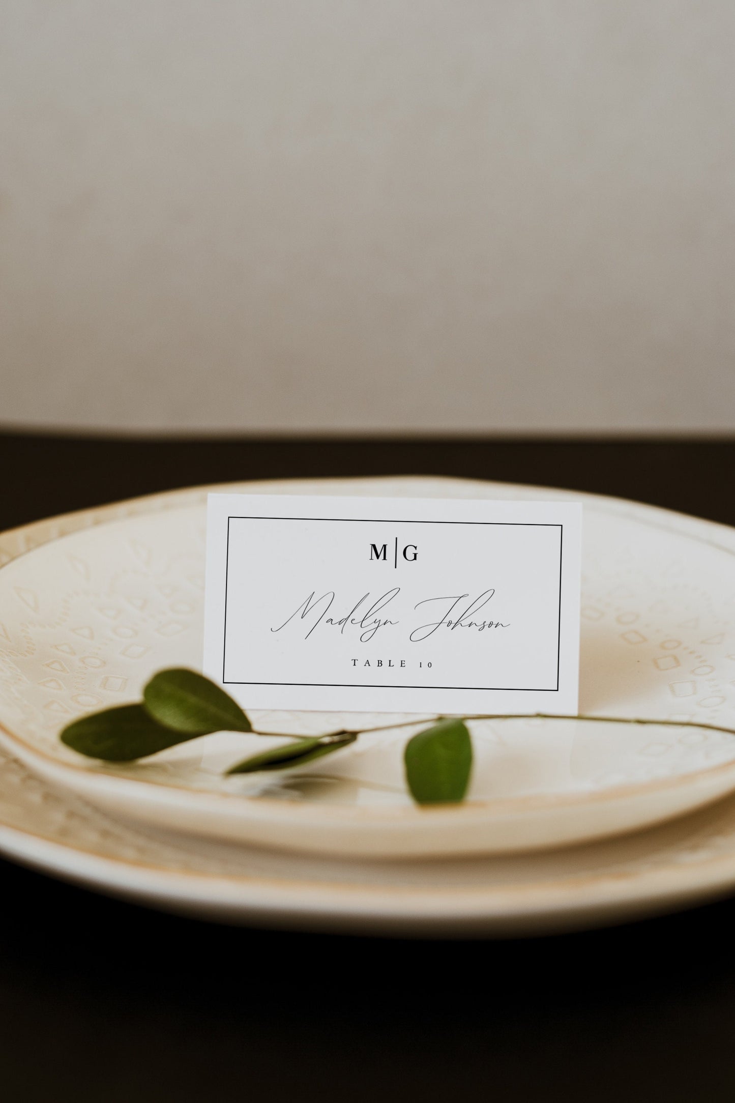 Madelyn Wedding Place Card Template