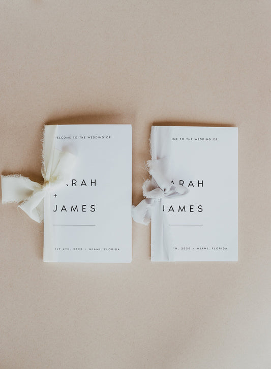 Sarah Modern Wedding Program Template