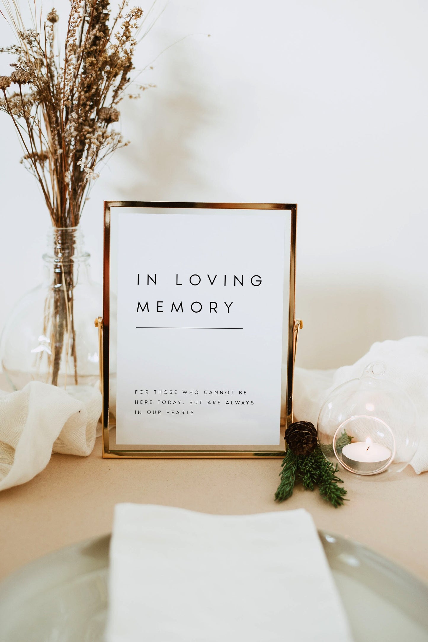 Sarah In Loving Memory Sign Template