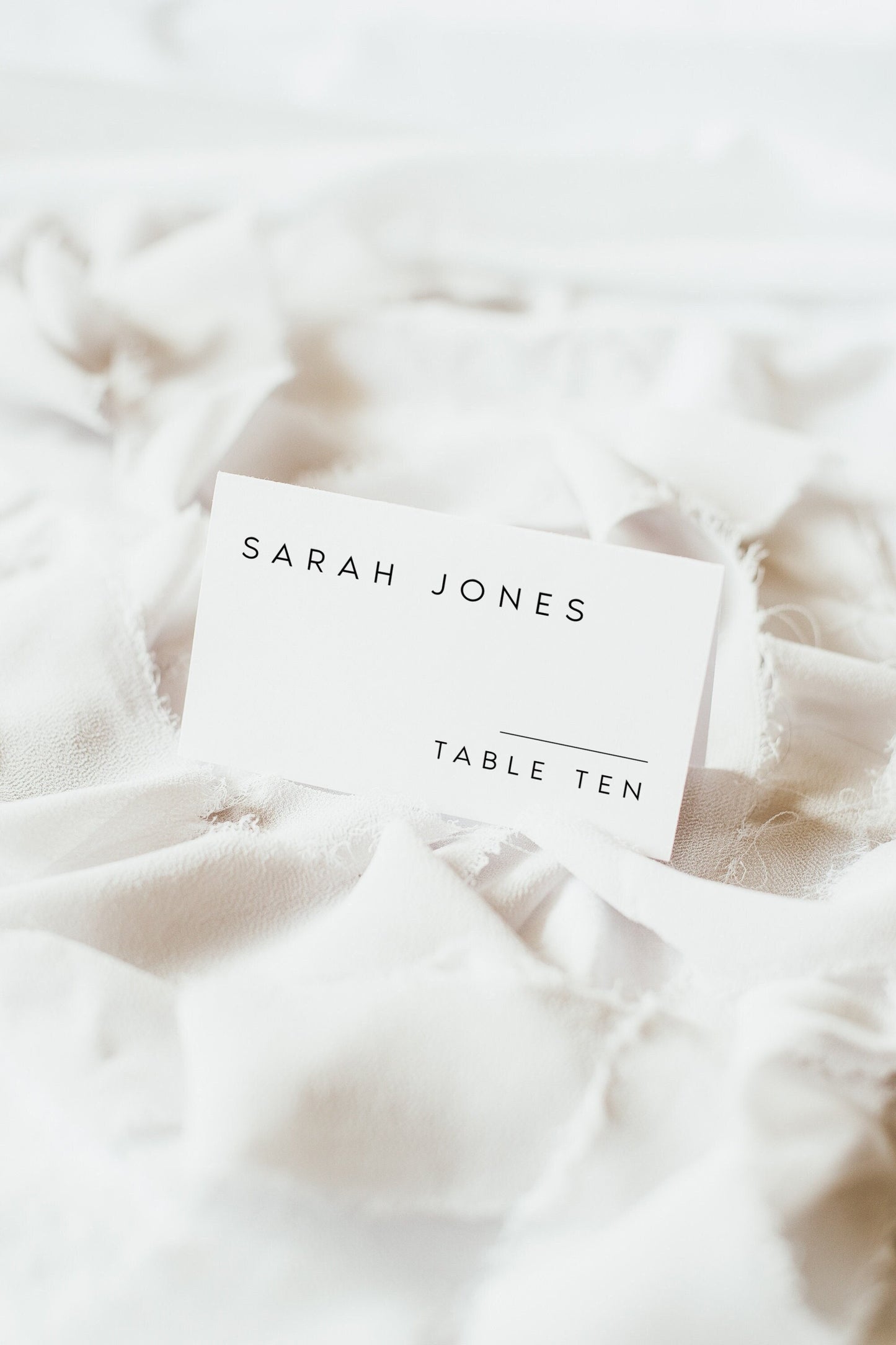 Sarah MINIMALIST Wedding Escort Card Template