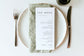 Sarah Minimalist Wedding Menu Template