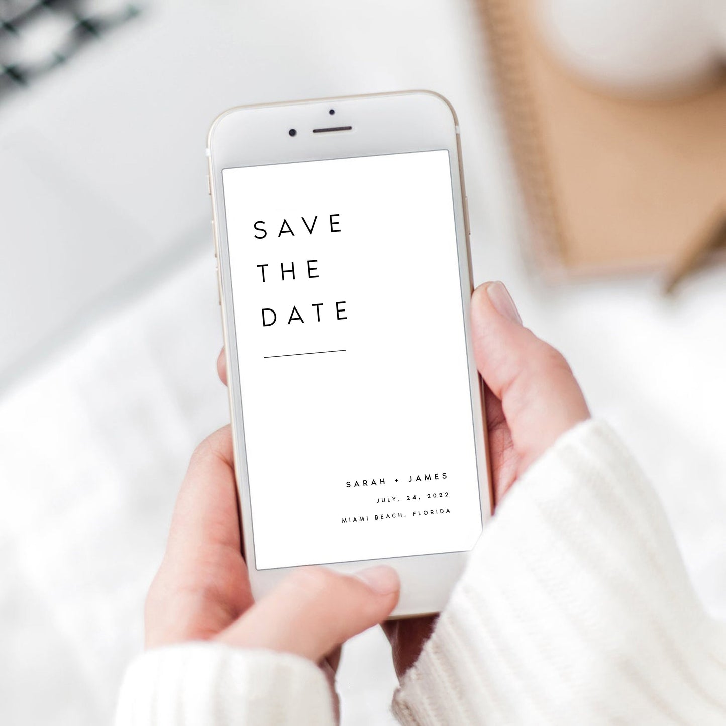 Sarah Modern Save the Date Evite Template