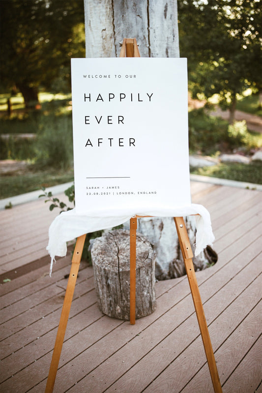 Sarah Happily Ever After Wedding Sign