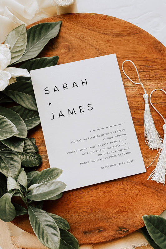 Sarah Modern Wedding Invitation Template