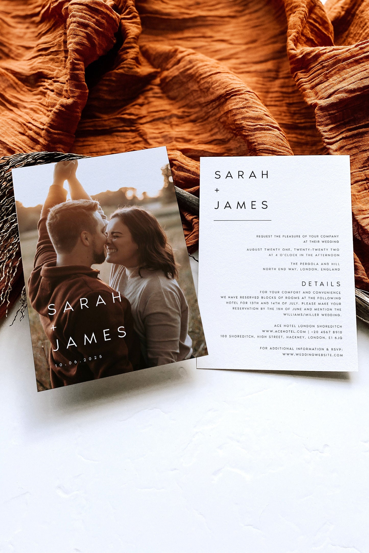 Sarah Modern Wedding Invitation Template