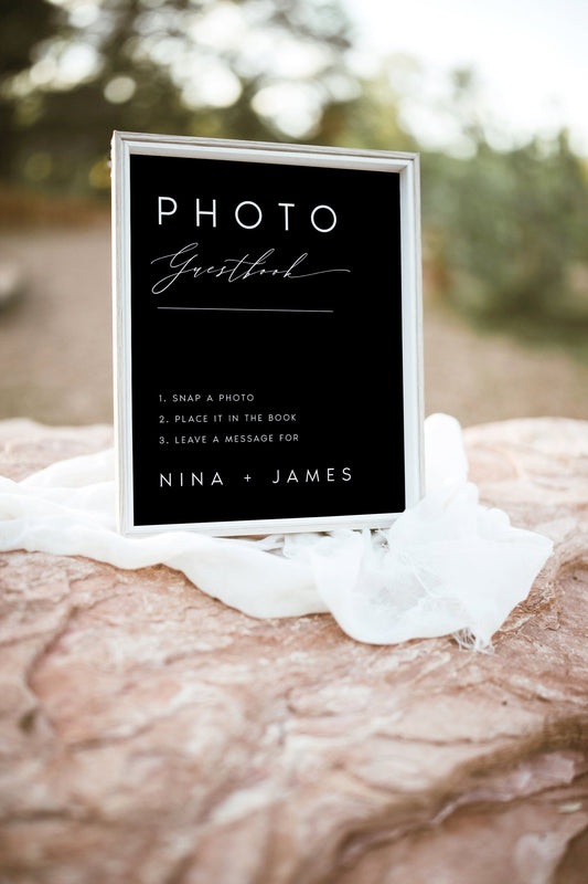 Nina Photo Guest Book Sign Template