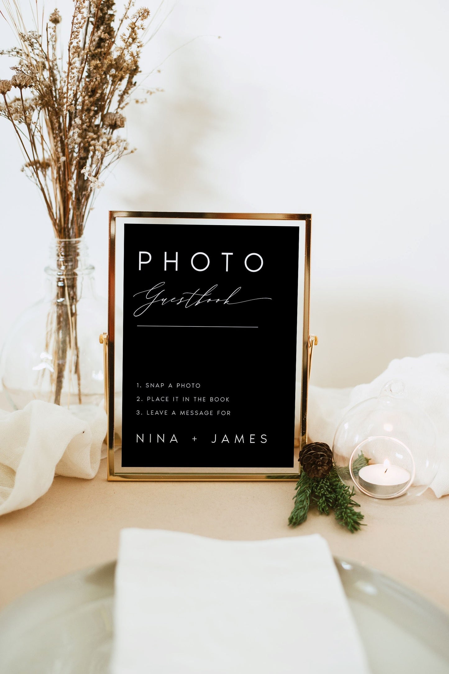 Nina Photo Guest Book Sign Template