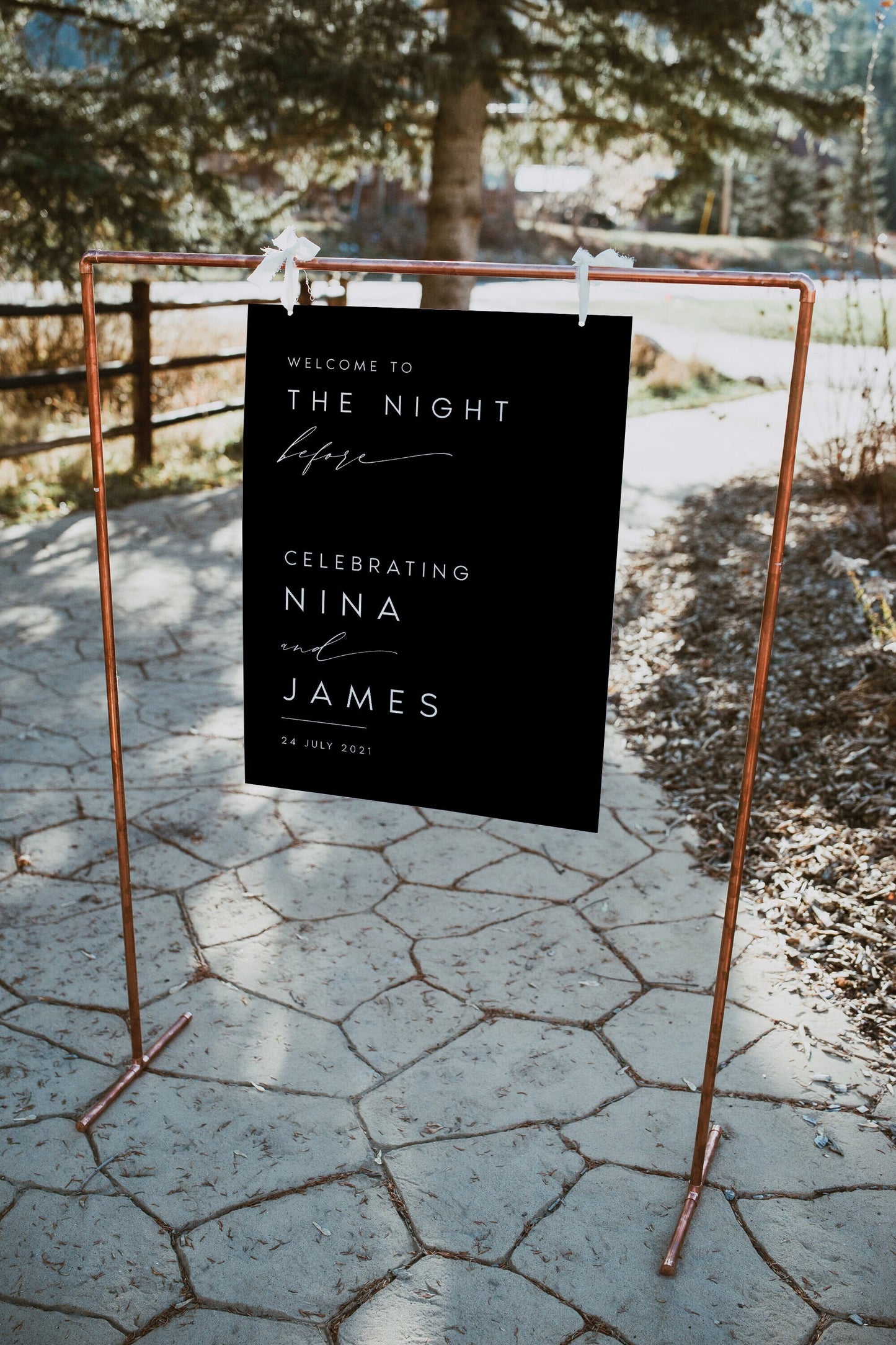 Nina Rehearsal Dinner Welcome Sign Template