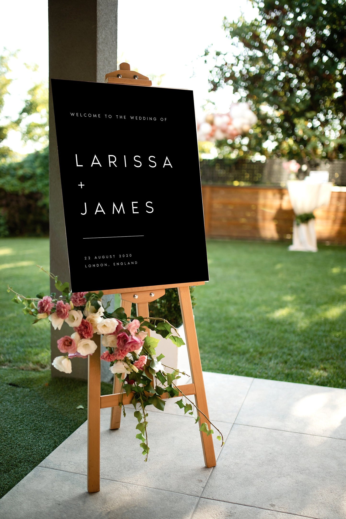 Larissa Minimalist Wedding Welcome Sign Template