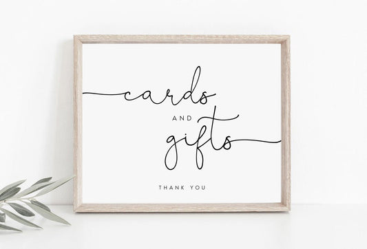 Caroline Modern Cards and Gifts Sign