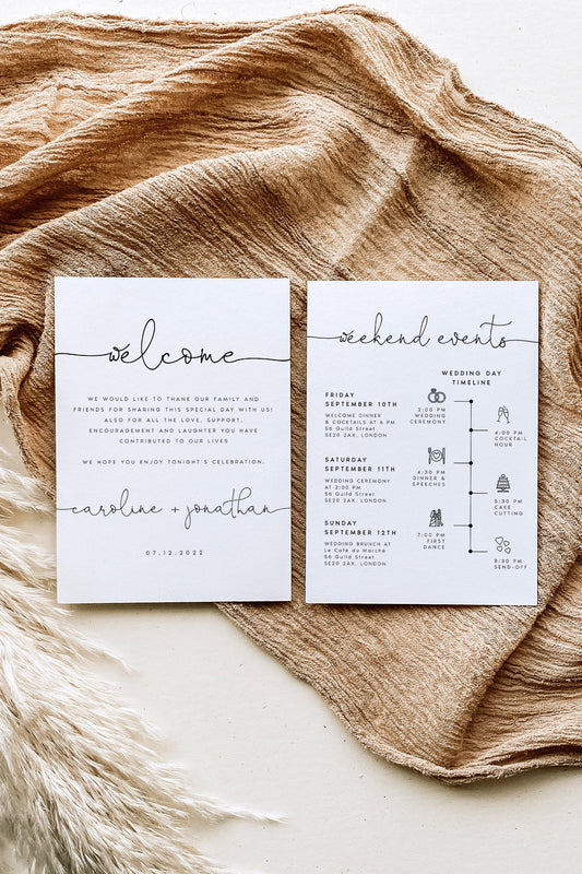 Caroline Modern Welcome Letter & Timeline Template