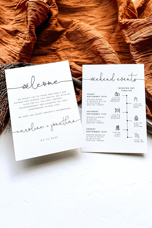 Caroline Modern Welcome Letter & Timeline Template