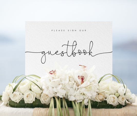 Caroline Minimalist Guestbook Wedding Sign