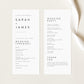 Sarah Modern Wedding Program Template