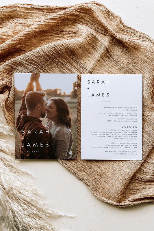 Sarah Modern Wedding Invitation Template