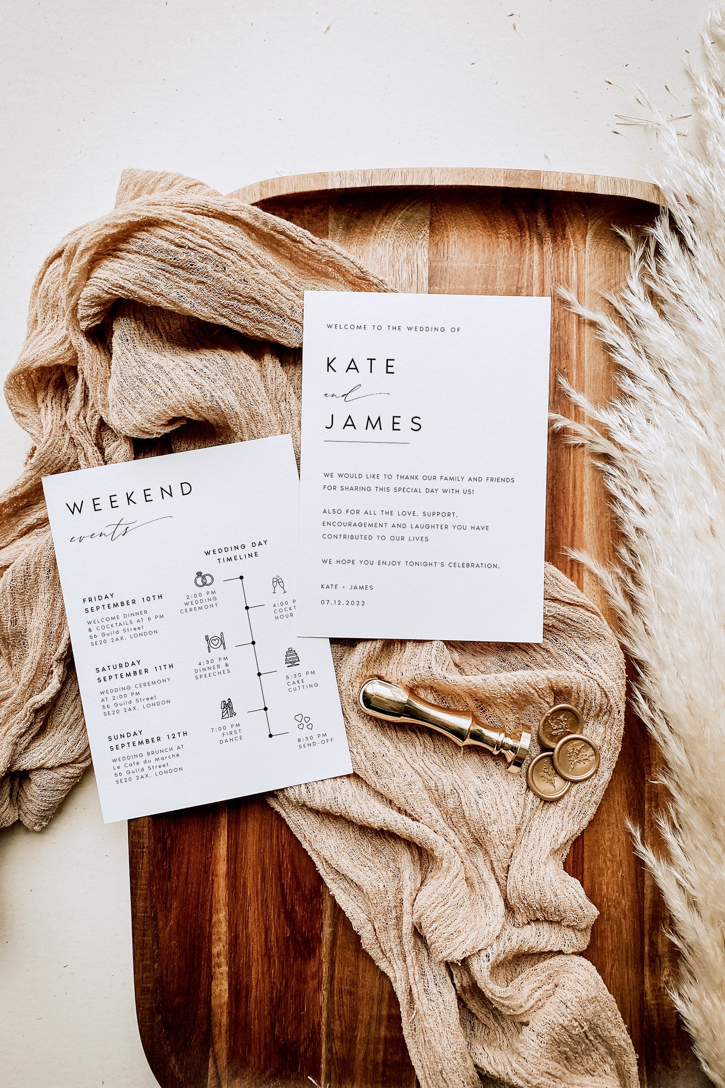 Kate Modern Welcome Letter & Timeline Template