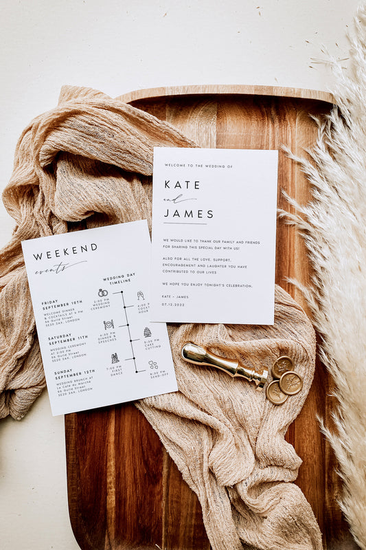 Kate Modern Welcome Letter & Timeline Template