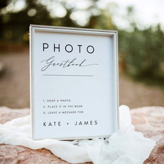 Kate Photo Guestbook Sign Template