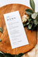 Kate Elegant Wedding Menu Template