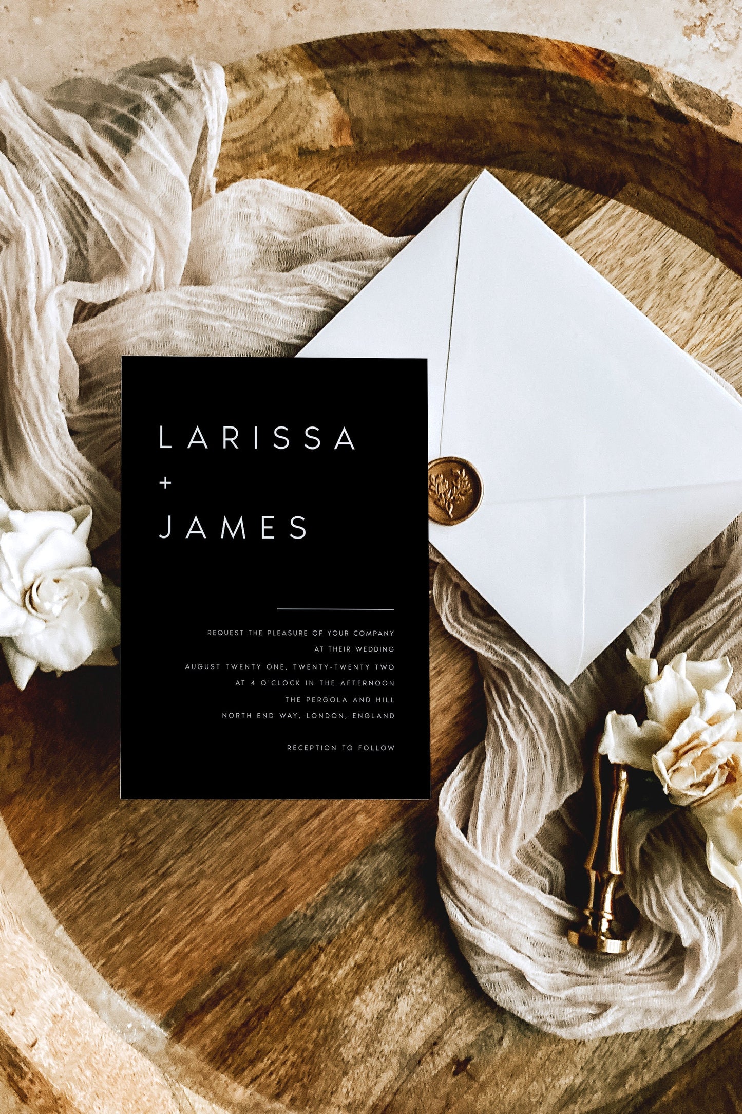 Larissa Modern Wedding Invitation Template