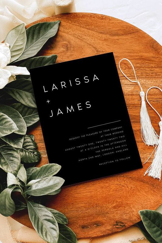 Larissa Modern Wedding Invitation Template